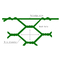 La cesta hexagonal del verde los 6mx2mx0.3m Gabion del Pvc galvanizó el alambre de hierro Mesh Rock Box