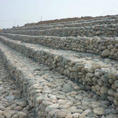 diseño hexagonal galvanizado pesado tejido 2.7m m del muro de contención de las cestas de Gabion
