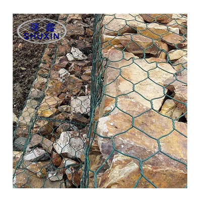 Cestas de acero de Gabion de la cuesta del río del agujero los 8*10cm los 2*1*1m galvanizados tejido