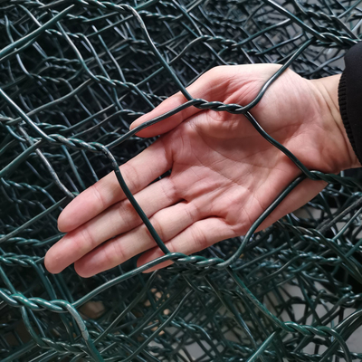 el Pvc tejido hexagonal de los 2*1*1m cubrió el colchón de la caja de Gabion para la orilla del río