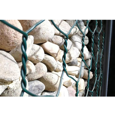 El tamaño estándar Gabion encajona tres hexagonales torció el muro de contención galvanizado