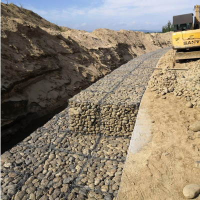 Cesta de gaviones galvanizada de 27 mm para protección de ríos