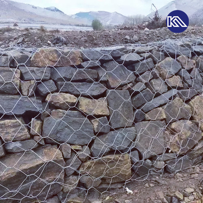 Jaula de gaviones de alambre galvanizado de protección de río 27 mm