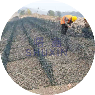 Malla de alambre galvanizada del hierro del colchón de Gabion para el muro de contención