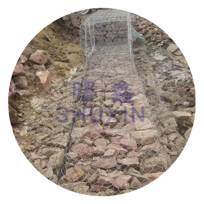 Cesta torcida hexagonal caliente galvanizada tres de Gabion para el proyecto de protección del río