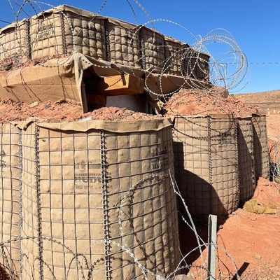 Barrera defensiva militar galvanizada soldada con autógena para el refugio de supervivencia de emergencia