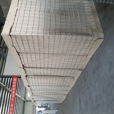 Barrera defensiva de la milipulgada 10 Hesco de la protección del río con el geotextil del color de la arena 300g
