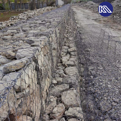 cestas de 60*80m m Gabion galvanizadas para cubrir con cinc la malla de alambre hexagonal revestida de Gabion