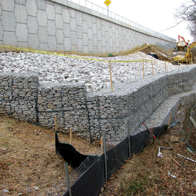 EN10223-3 Europa Gabion estándar Mesh Basket Cage Hot Dipped galvanizó