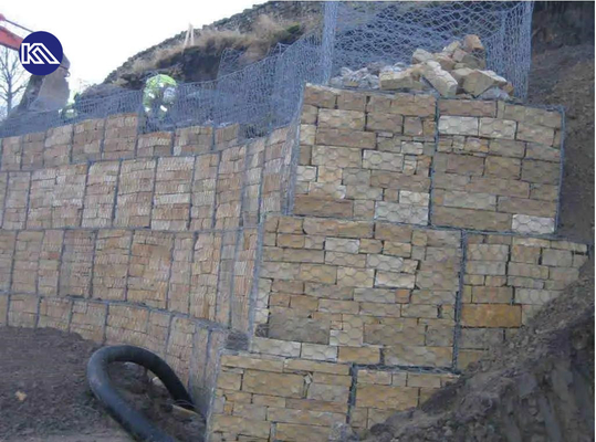 protección hexagonal del banco de Mesh Woven Gabion Baskets For del alambre de 3.3m m