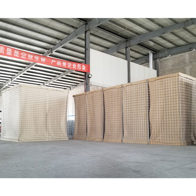 Caliente galvanizado soldó con autógena la barrera militar defensiva HESCO encajona con el geotextil