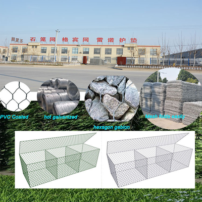 Cajas de gabión galvanizado de alto rendimiento 3x1x0,5m para retención de suelo