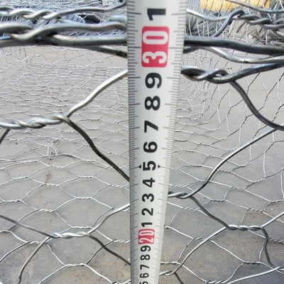 2x1x1m Cestas de piedra de gabión 8 * 10cm agujero hexagonal