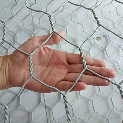 4 mm Hexágono 2m longitud Galfan Gabion Cestas Jaulas Pared de mar Proteger colchones