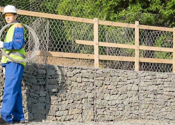 Cuadro de Gabión de malla de alambre galvanizado pesado de longitud de anchura de altura de presas de protección de la cicatriz