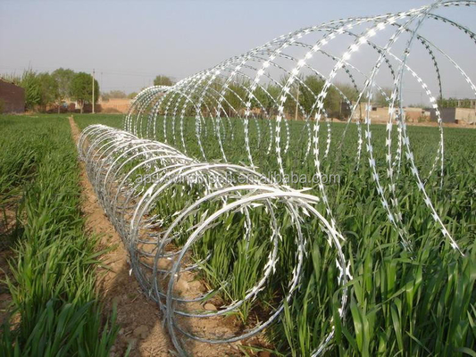 Asegura tu propiedad con alambre de púas de afeitar alambre de afeitar bto-10 Militar y privado