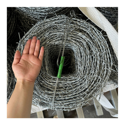 Doble espiral de alambre de púas galvanizado para cercas de seguridad