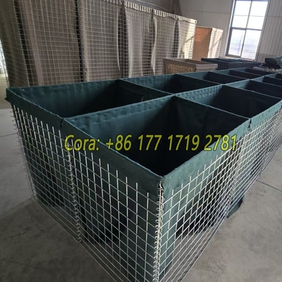 Anti-óxido 4.0mm galvanizado soldado Gabion Box revestido con tela de geotextil para barrera defensiva