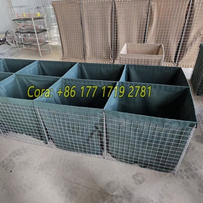 Bolsa Hesco Militar 2.74m Pared de Protección de Barrera Defensiva Altamente Galvanizada hecha por Caja de Gabión Soldada