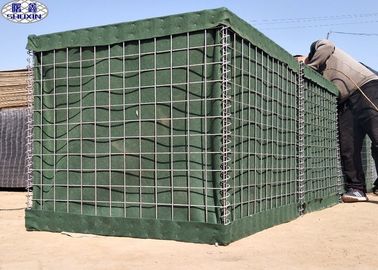 Las barreras rellenadas con arena montadas de la seguridad, defensiva soldaron con autógena la caja de Gabion