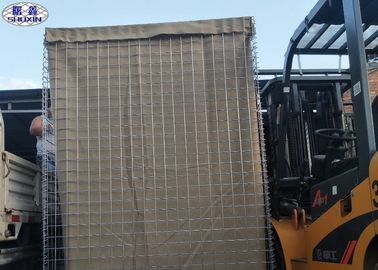 Color de la arena de la barrera del ejército/sistema defensivos de la caja de Gabion de la malla
