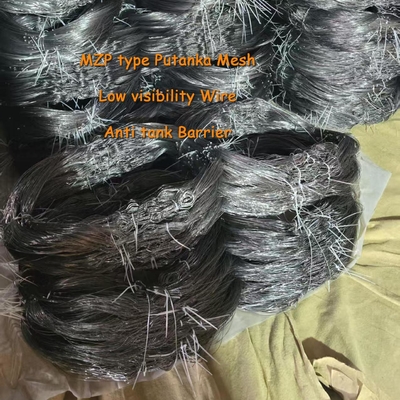 Malla de alambre entretejida para obstáculos de baja visibilidad MZP, redes antitanque Putanka con alambre de acero de 0,5-0,9 mm