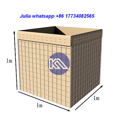 Barrera defensiva de alambre de acero galvanizado con geotextil resistente a los rayos UV