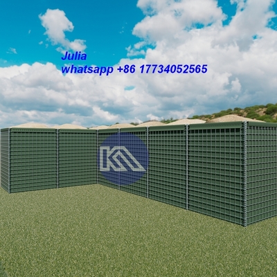 Caja de gaviones de malla soldada galvanizada, alambre de 5 mm, geotextil de 300 gsm, barrera militar