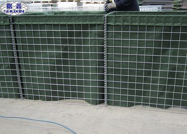 Cinc militar de la caja de Gabion del geotextil verde - tipo revestido de aluminio
