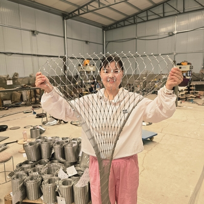 Construcción de cercas de animales Balaustrada flexible malla de cuerda de alambre de acero inoxidable para la escalada de plantas malla / malla de cable