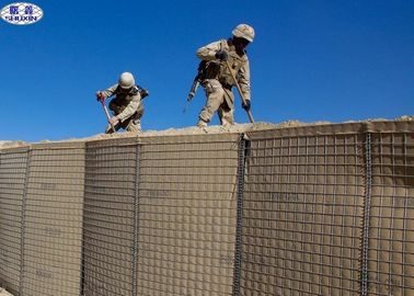 Cinc militar pesado del envase de las barreras de HESCO - la capa soldó con autógena Gabion
