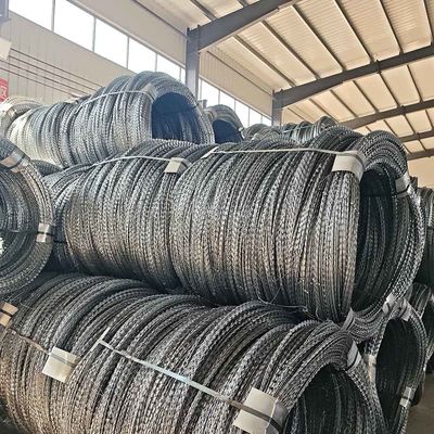 Perímetro táctico de la seguridad del alambre de púas de la maquinilla de afeitar del acero inoxidable