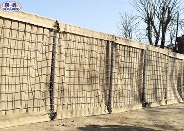 Barrera defensiva de Hesco del ejército, pared de la caja de Gabion de la malla 4,0 milímetros de alambre de la primavera