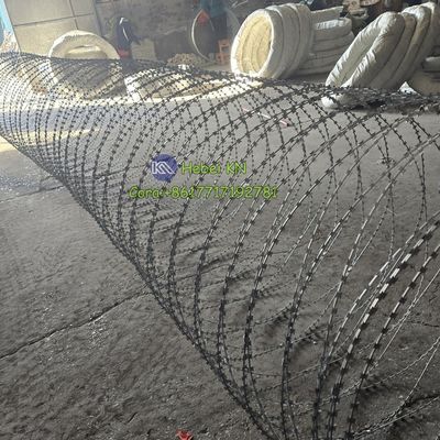Razor Barbed Wire Concertina Fence used as Border Protection Fence BTO-16