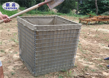 Galfan soldó con autógena las barreras defensivas SX 5 de HESCO con el paño resistente del geotextil