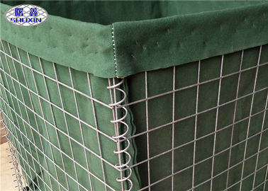 Barreras militares soldadas con autógena galvanizadas de la defensiva HESCO con servicio del OEM del paño del geotextil