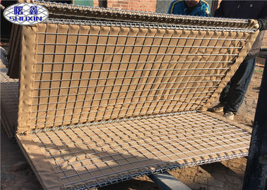 Barreras rellenadas con arena de la inundación de Gabion con el alambre de acero galvanizado geotextil