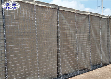 Las barreras rellenadas con arena de encargo beige/soldaron con autógena la defensiva Bassion de Gabion de la malla de alambre