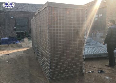 Tipo rellenado con arena soldado con autógena paño beige del bastión de la caja de Gabion de la malla de alambre del geotextil