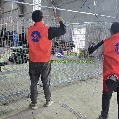 KN Caja de gabión galvanizado soldado y sumergido en caliente con precio competitivo de barrera Hesco