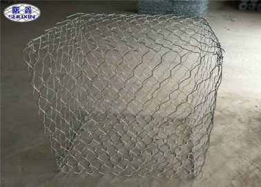 Característica revestida llenada piedra del cinc de la pared de la malla de alambre para la protección costera