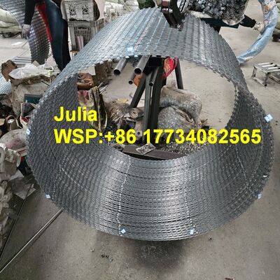 Alambre de púas de afeitar BTO-16 de 500 mm OD duradero, 102 bucles, alambre de púas de afeitar para vallas comunitarias residenciales anticorrosión