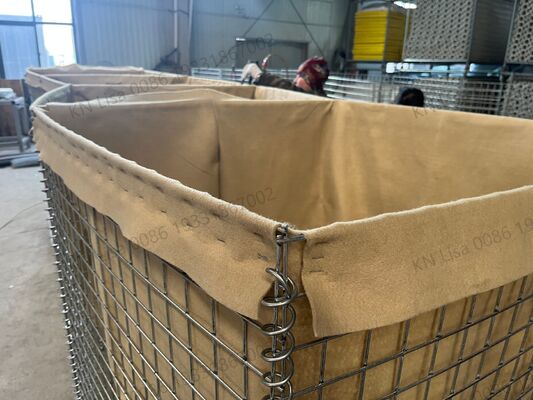 Pared de arena galvanizada Barrera defensiva soldada A prueba de explosión Jaula de inundación Defensa Gabión Pared de explosión Geotextil Barreras bastion