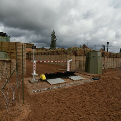Perímetro balístico Defensa Protección de protección de seguridad Barrera de fortificación de alambre de 5 mm Bastión de pared de gabión Arena llena para inundación Muro de contención