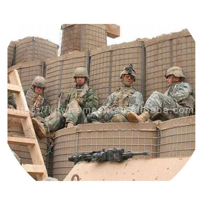 Barreras galvanizadas de pared de arena Mil3 Barreras de explosión para inundaciones Mil6 Barreras defensivas soldadas de gabión