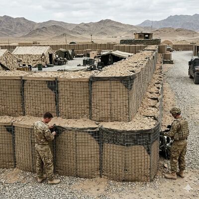 Barrera defensiva 2,21 m x 1,52 m x 30,5 m pared de arena a prueba de explosiones Paintball Air Bunkers pared inflable