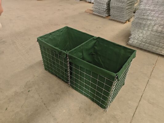 Barrera defensiva de grado militar de seguridad, barrera militar llena de arena, muro de defensa