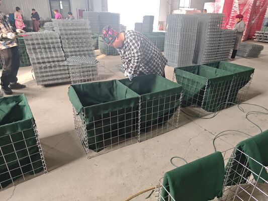 Barrera militar plegable Mil 1, muro de seguridad galvanizado, barrera táctica llena de arena contra inundaciones