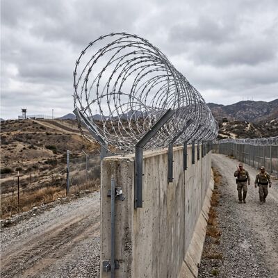 Alambre de púas concertina resistente de la maquinilla de afeitar del alambre BTO-22 CBT-65 para la valla de seguridad del perímetro