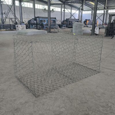 Cesta de gabión tejido   Hexagonal de malla de alambre retorcido para el control de la erosión, la defensa contra inundaciones y paredes de contención del paisaje
